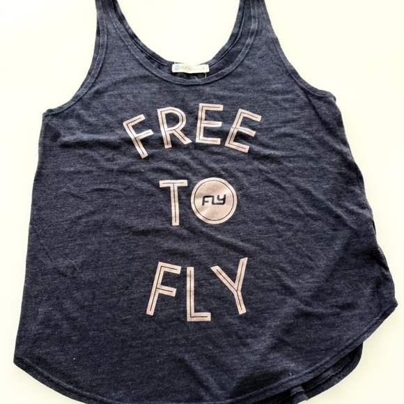 Free to Fly Tops - FREE TO FLY BAMBOO MOTION RACERBACK SINGLET TANK WOMEN SIZE SM BLACK SUPER SOFT